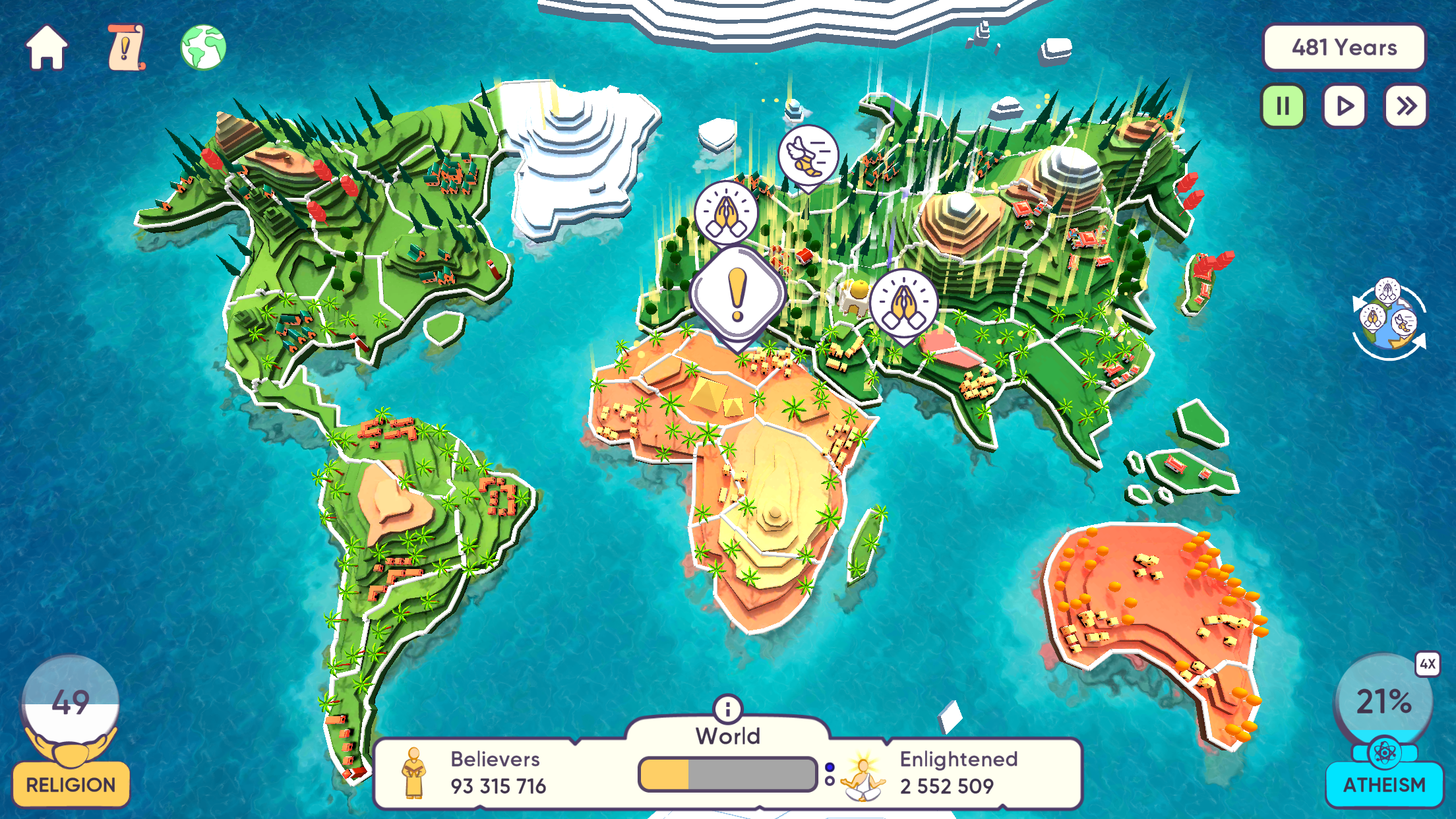 اسکرین شات 3 بازی Religion Inc. The game god sim