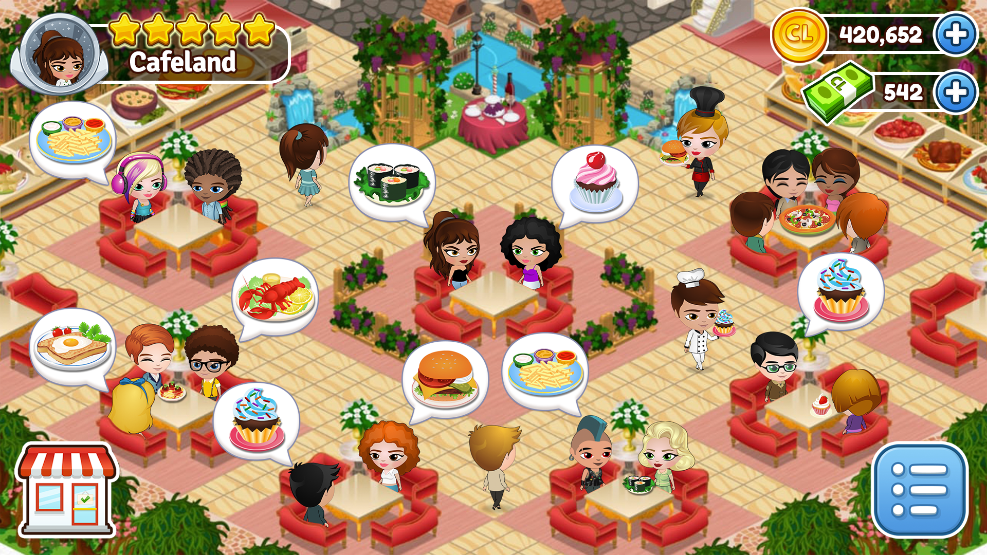 اسکرین شات 7 بازی Cafeland - Restaurant Cooking