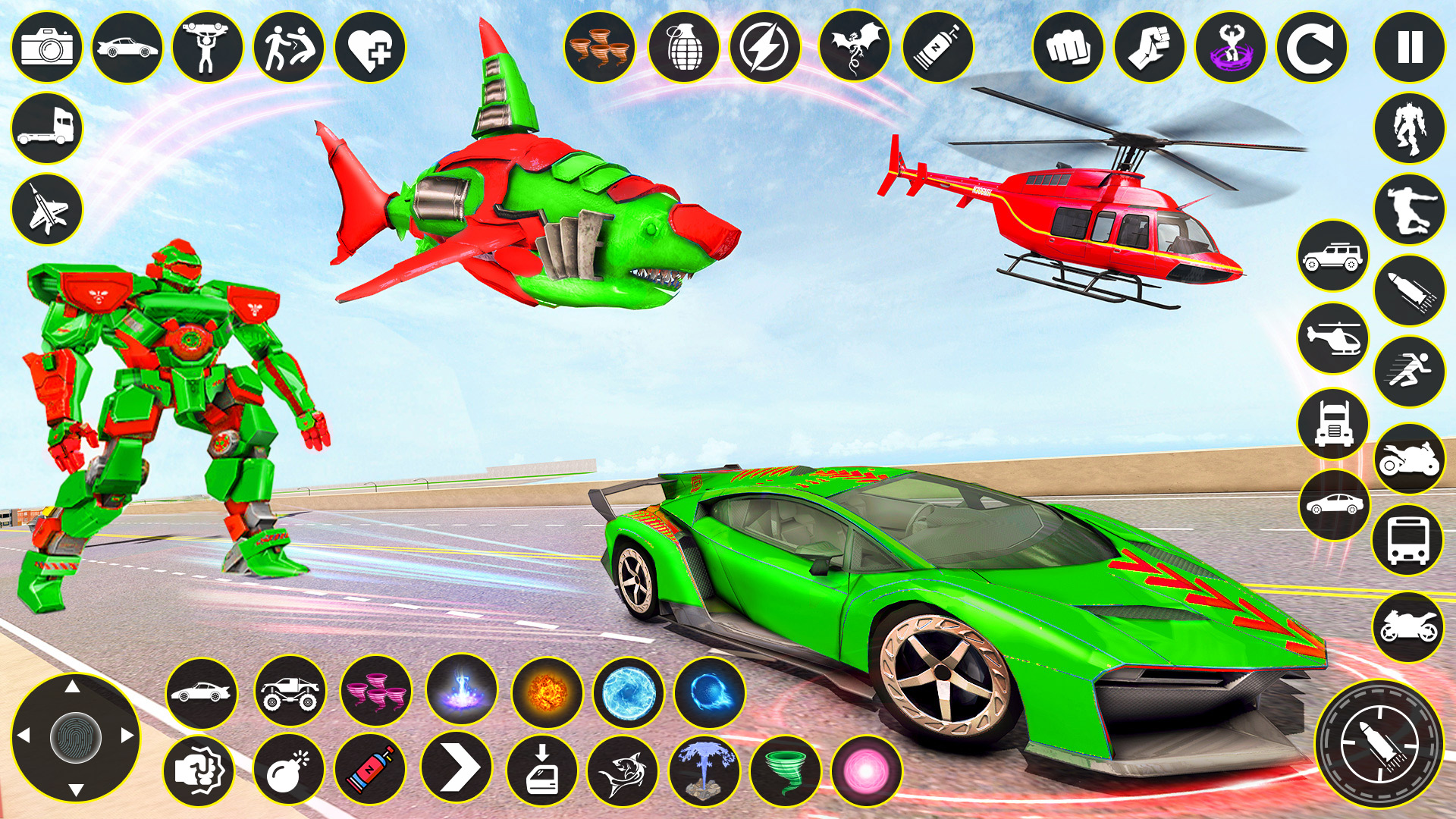 اسکرین شات 6 برنامه Shark Robot Transform Game 3D