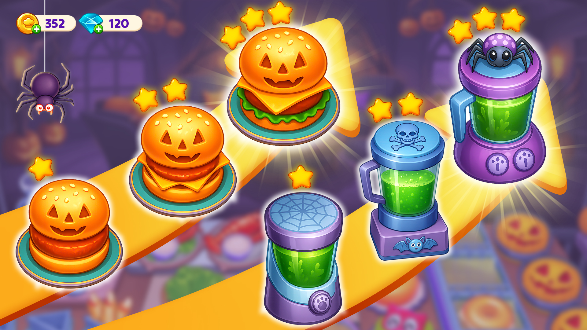 اسکرین شات 5 بازی Halloween Cooking Madness Game