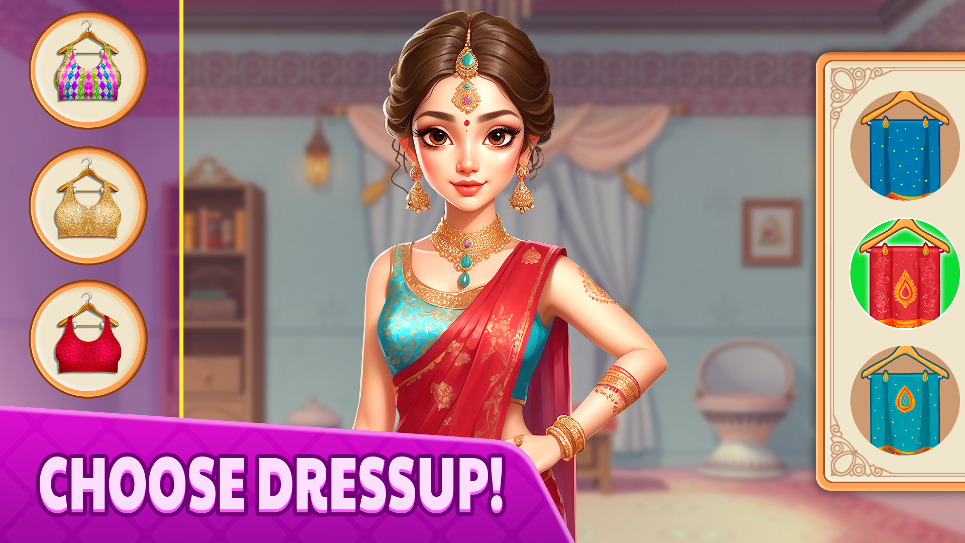اسکرین شات 4 بازی Indian Bridal Saree Salon Game