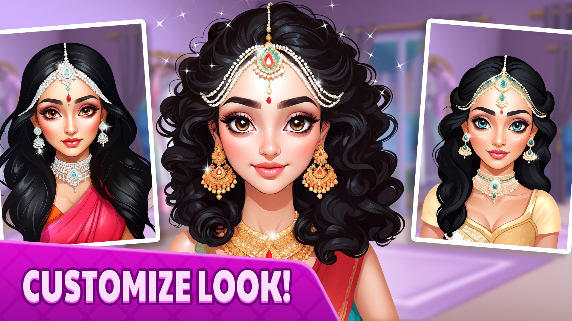 اسکرین شات 3 بازی Indian Bridal Saree Salon Game