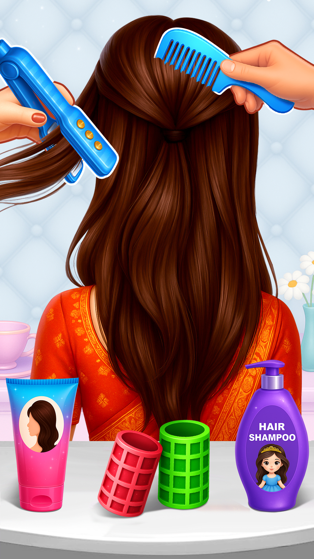 اسکرین شات 5 بازی Indian Wedding Hair Do Designs