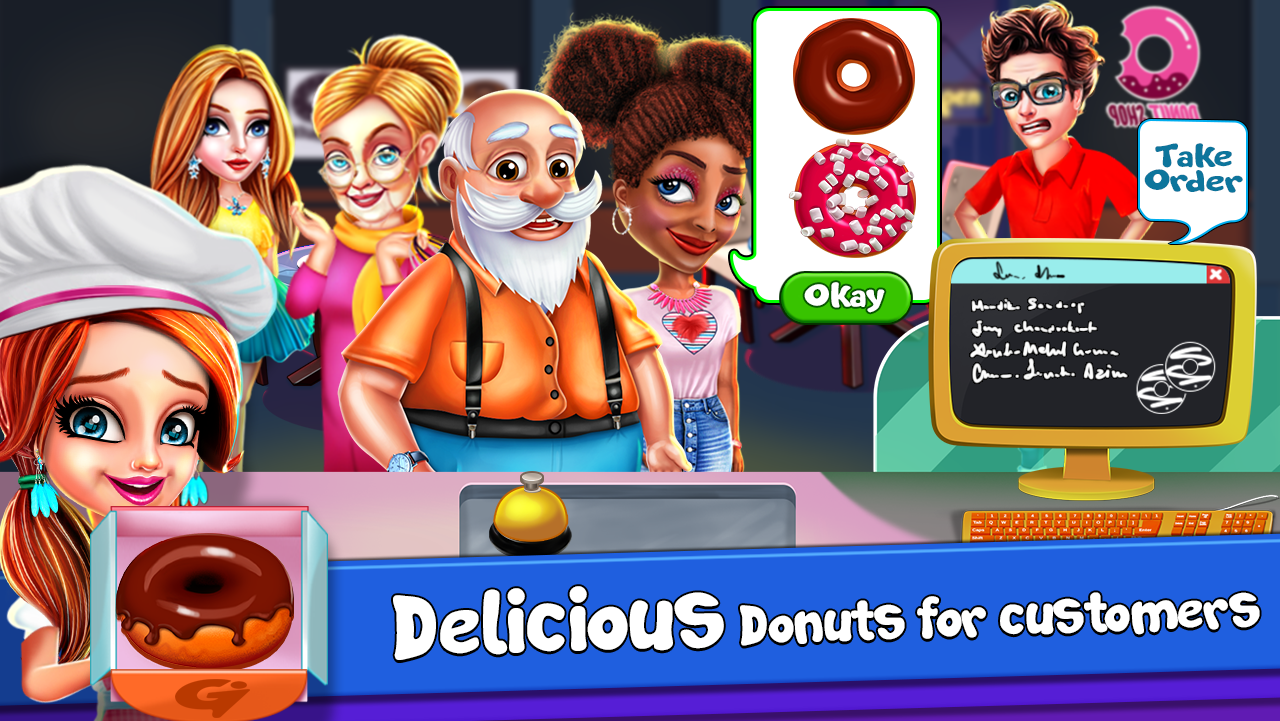 اسکرین شات 6 برنامه My Donut Truck - Cooking Games