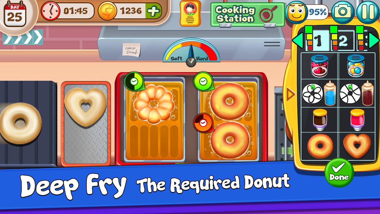 اسکرین شات 1 برنامه My Donut Truck - Cooking Games