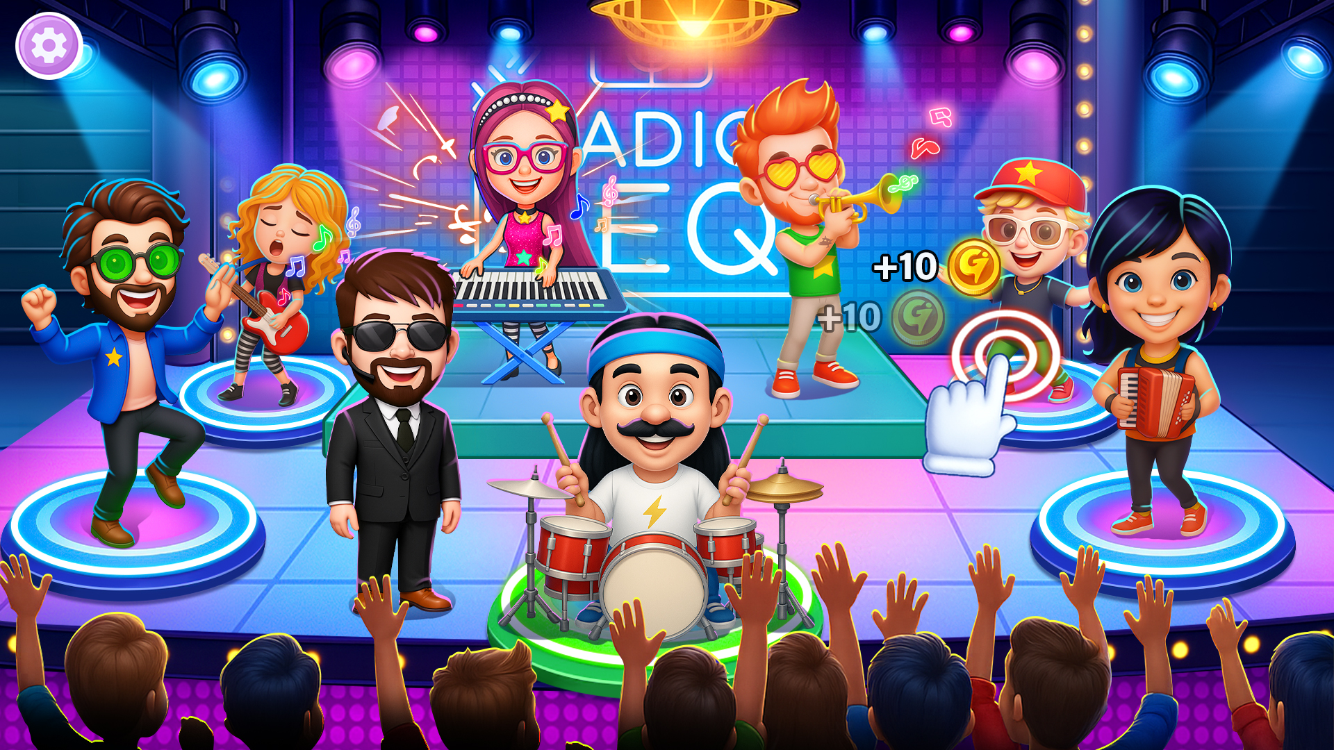 اسکرین شات 2 بازی Pop Star Band Clicker Games