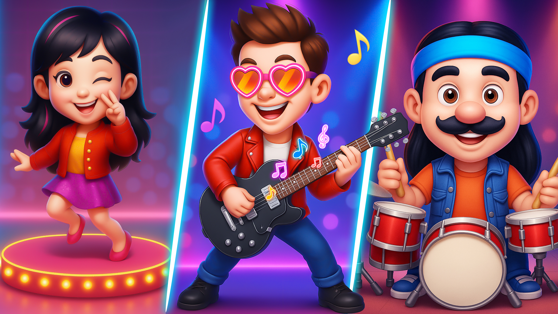 اسکرین شات 3 بازی Pop Star Band Clicker Games