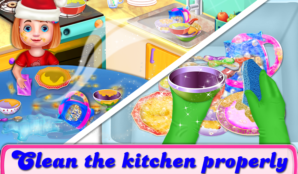 اسکرین شات 2 بازی Christmas House Cleaning Game