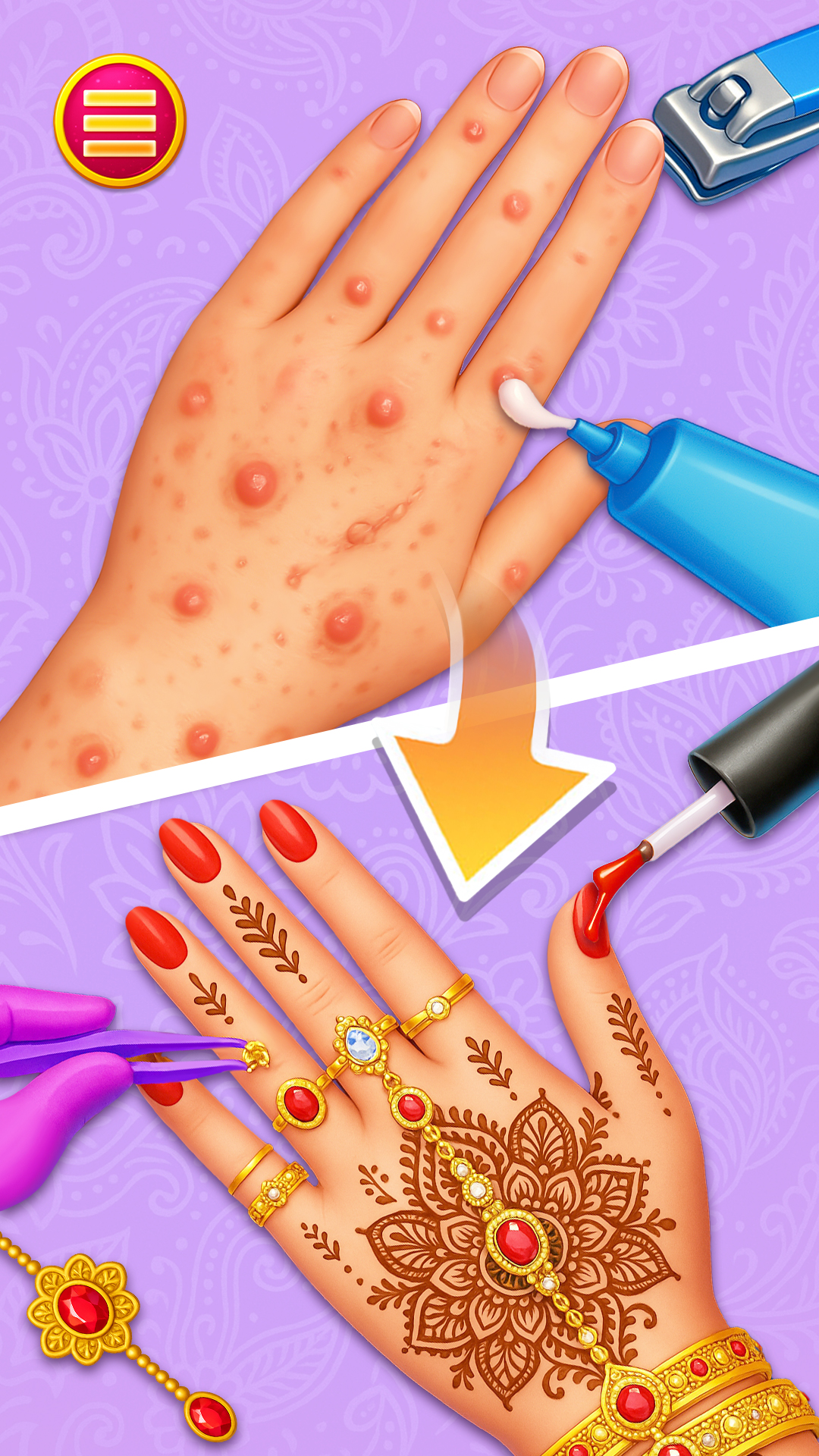 اسکرین شات 6 بازی Indian Princess Mehndi Designs