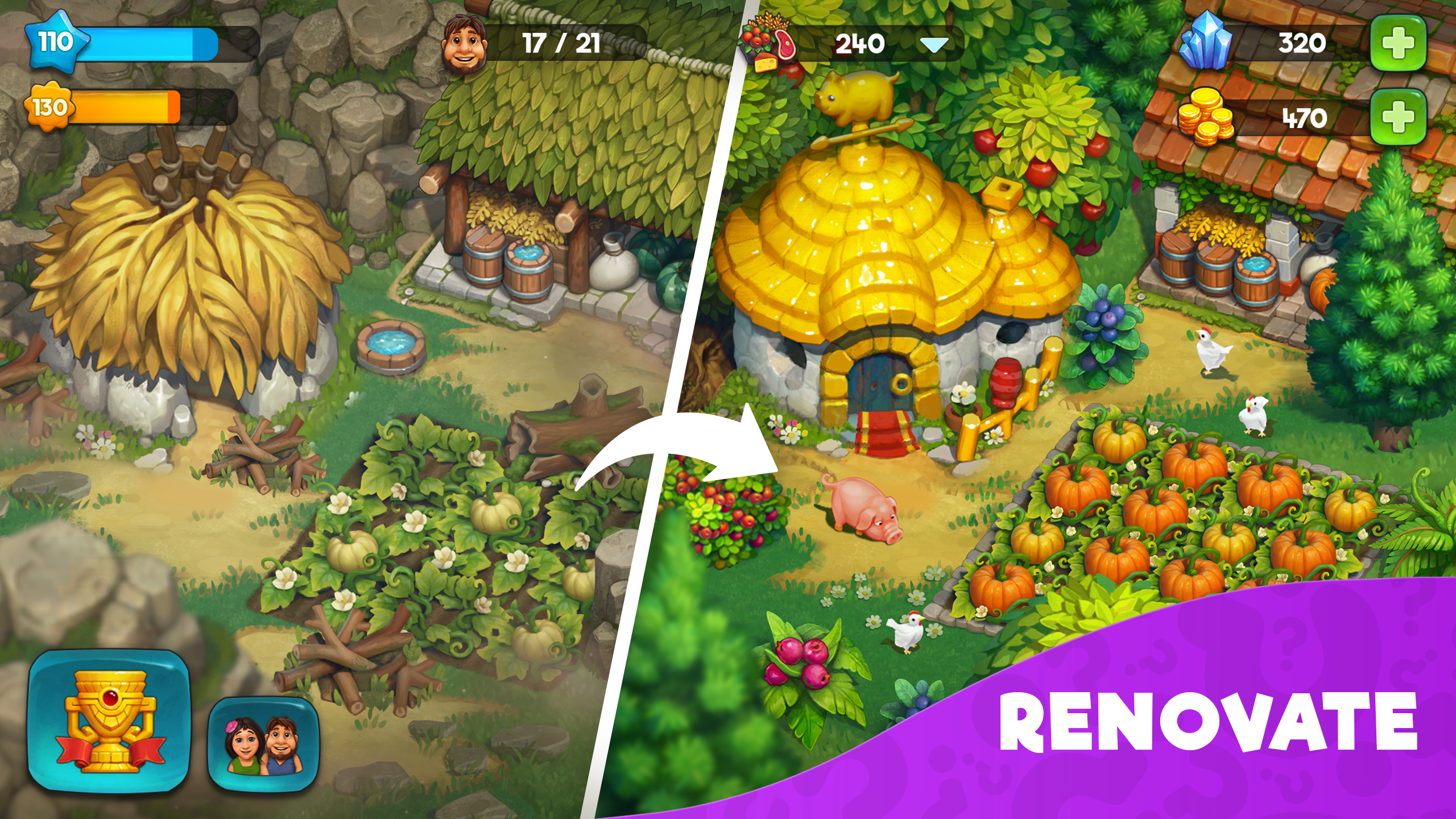 اسکرین شات 2 بازی The Tribez: Build a Village