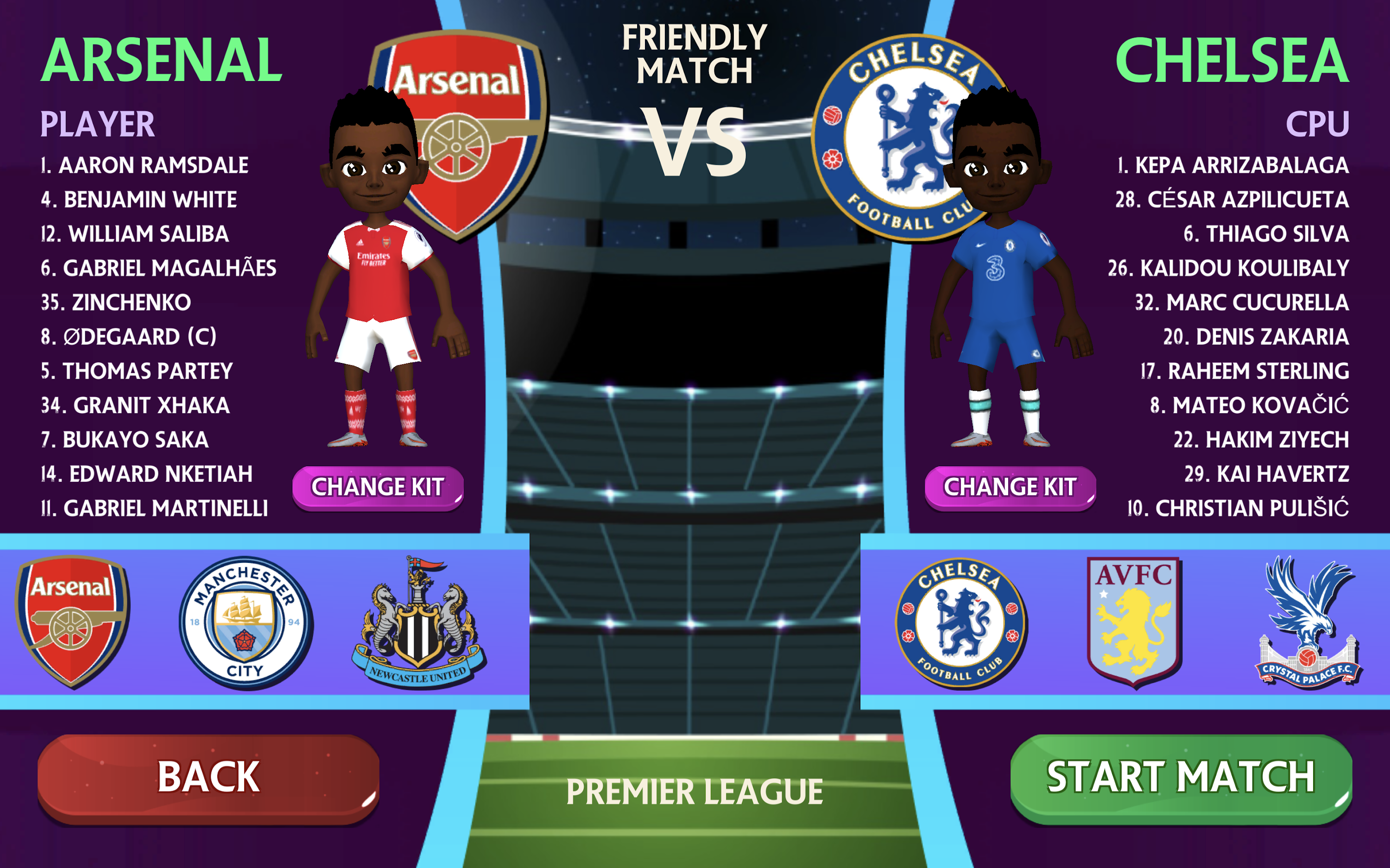 اسکرین شات 1 بازی Premier League Football Game