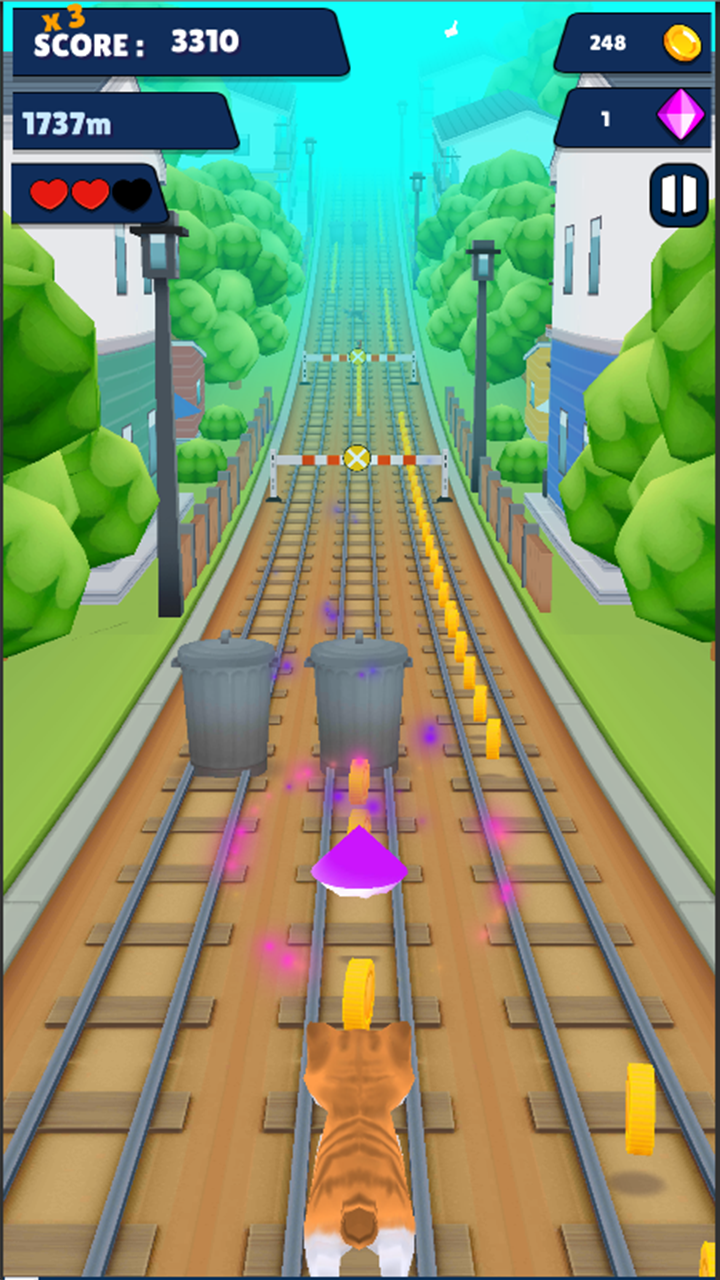 اسکرین شات 6 برنامه Cat Run 3D