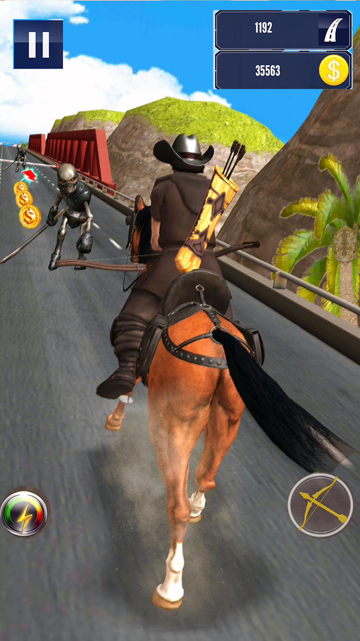 اسکرین شات 4 برنامه Cowboy Horse Run