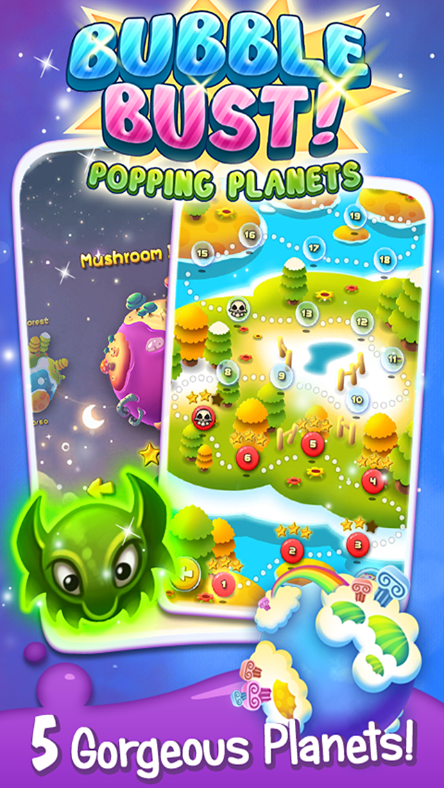 اسکرین شات 3 بازی Bubble Bust! - Popping Planets