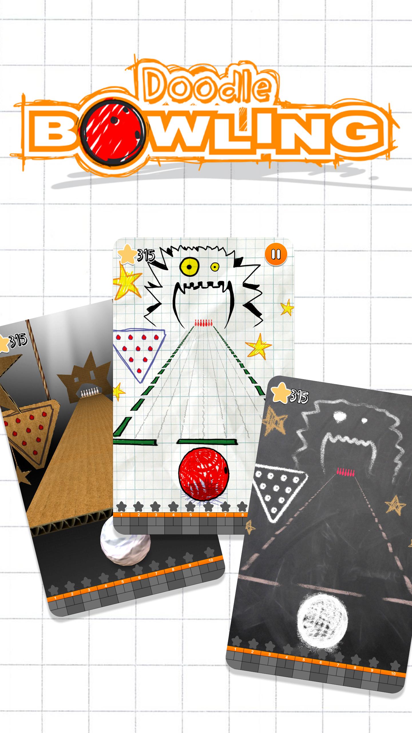 اسکرین شات 1 برنامه Doodle Bowling