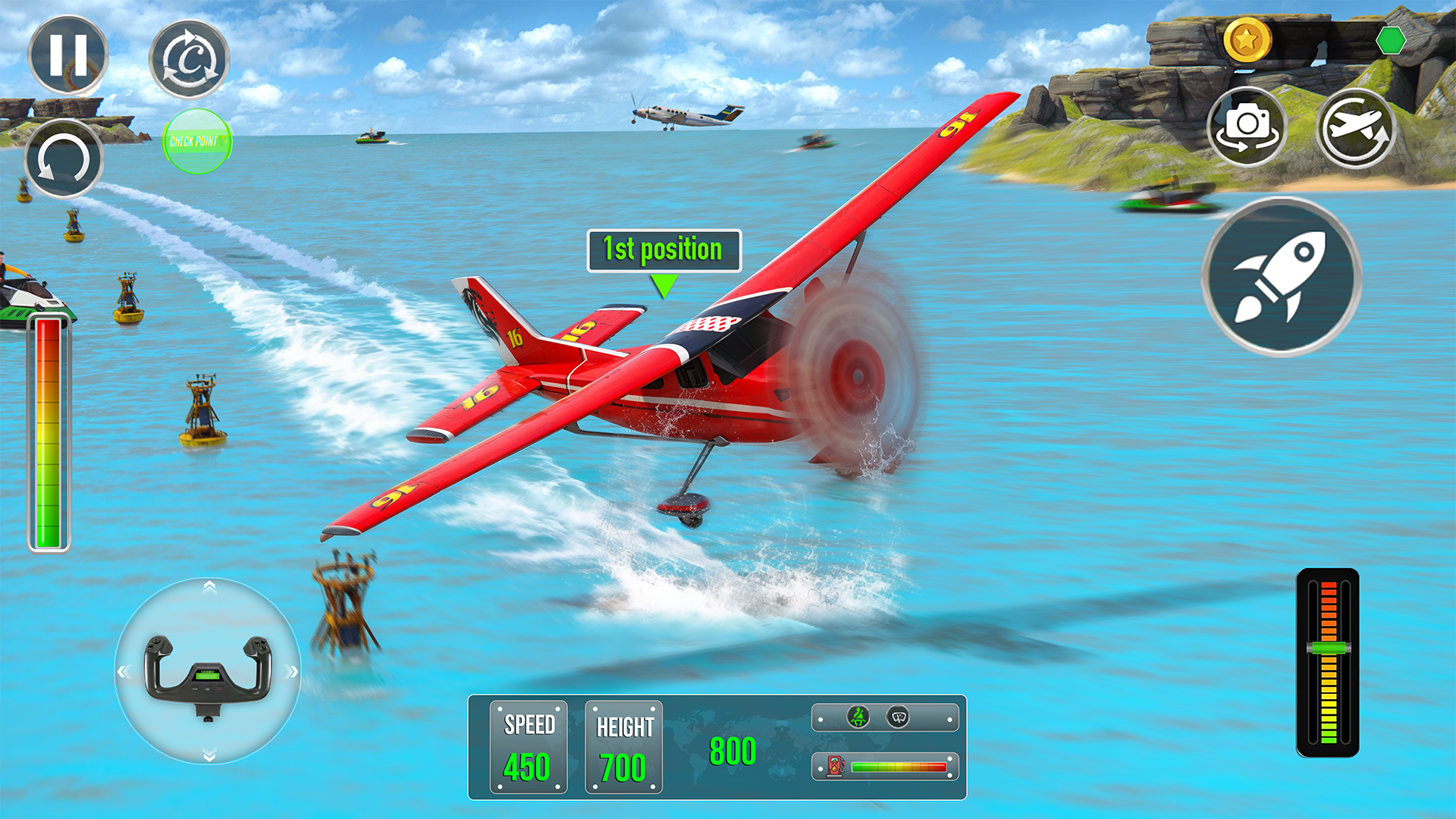 اسکرین شات 3 بازی Airplane Simulator Flight 3D