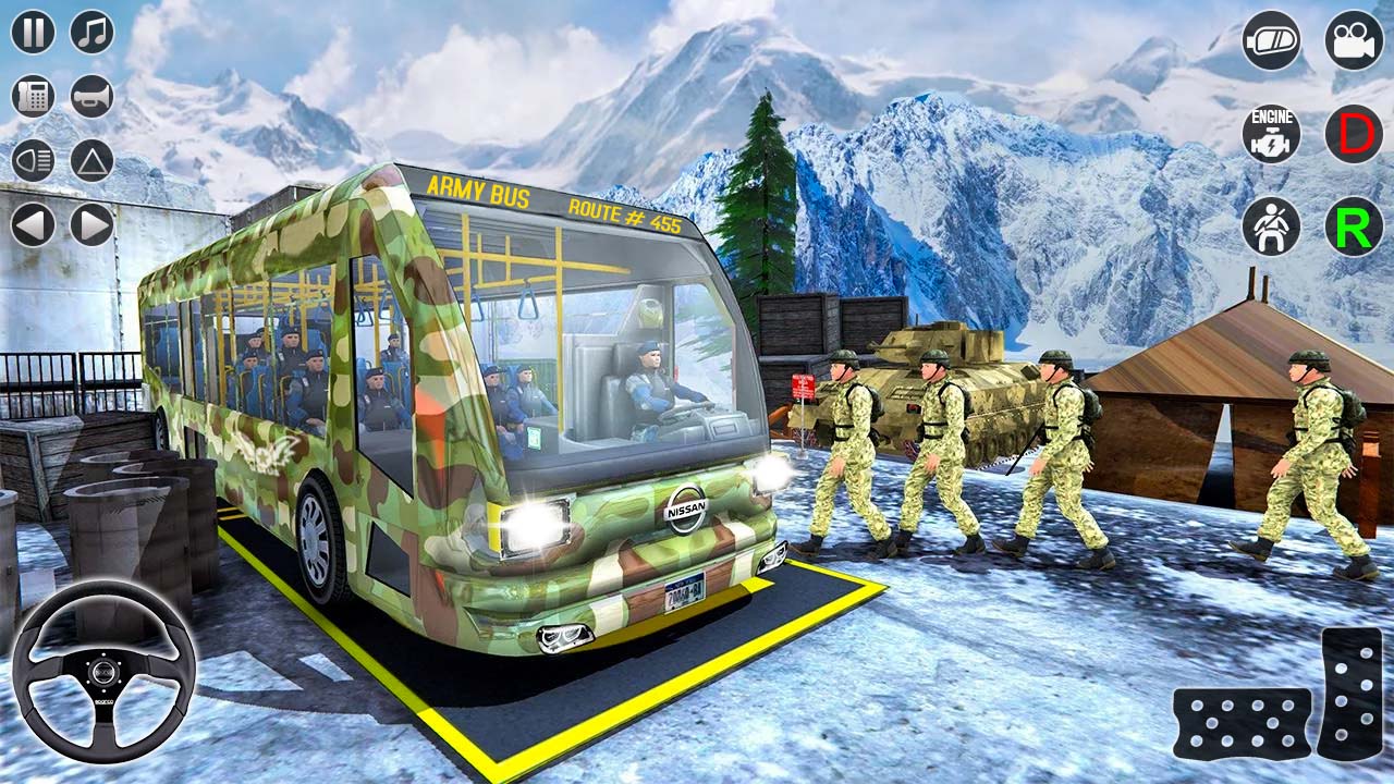 اسکرین شات 6 بازی Offroad Army Bus Offline Games