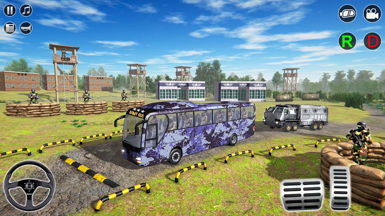 اسکرین شات 7 بازی Offroad Army Bus Offline Games