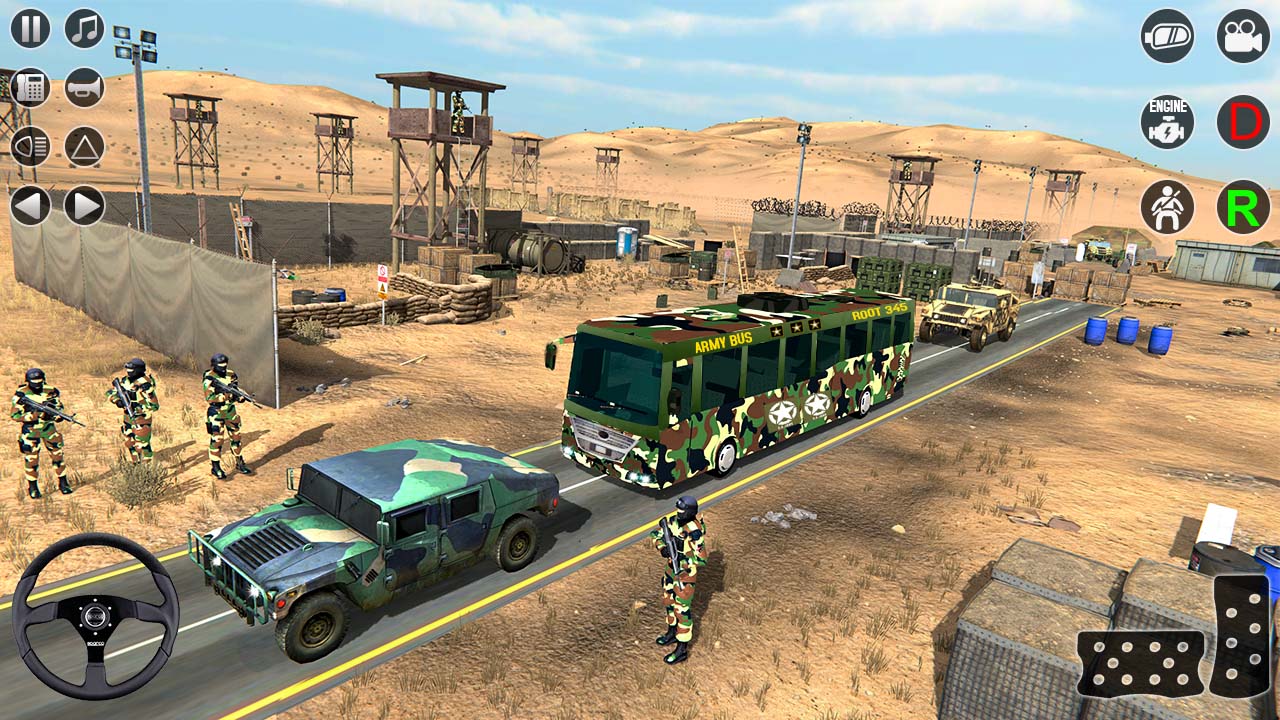 اسکرین شات 1 بازی Army Bus Simulator Bus Driving