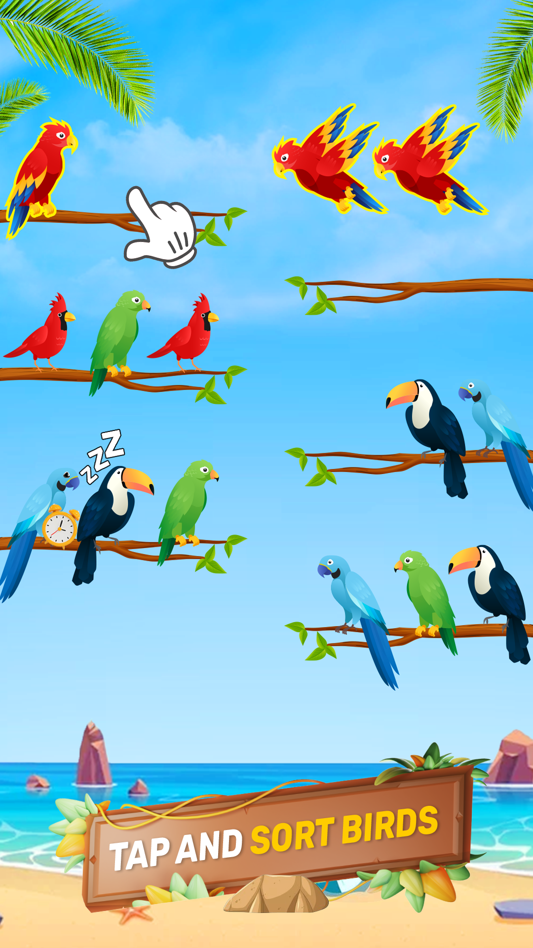 اسکرین شات 3 بازی Bird Sort : Color Puzzle Games