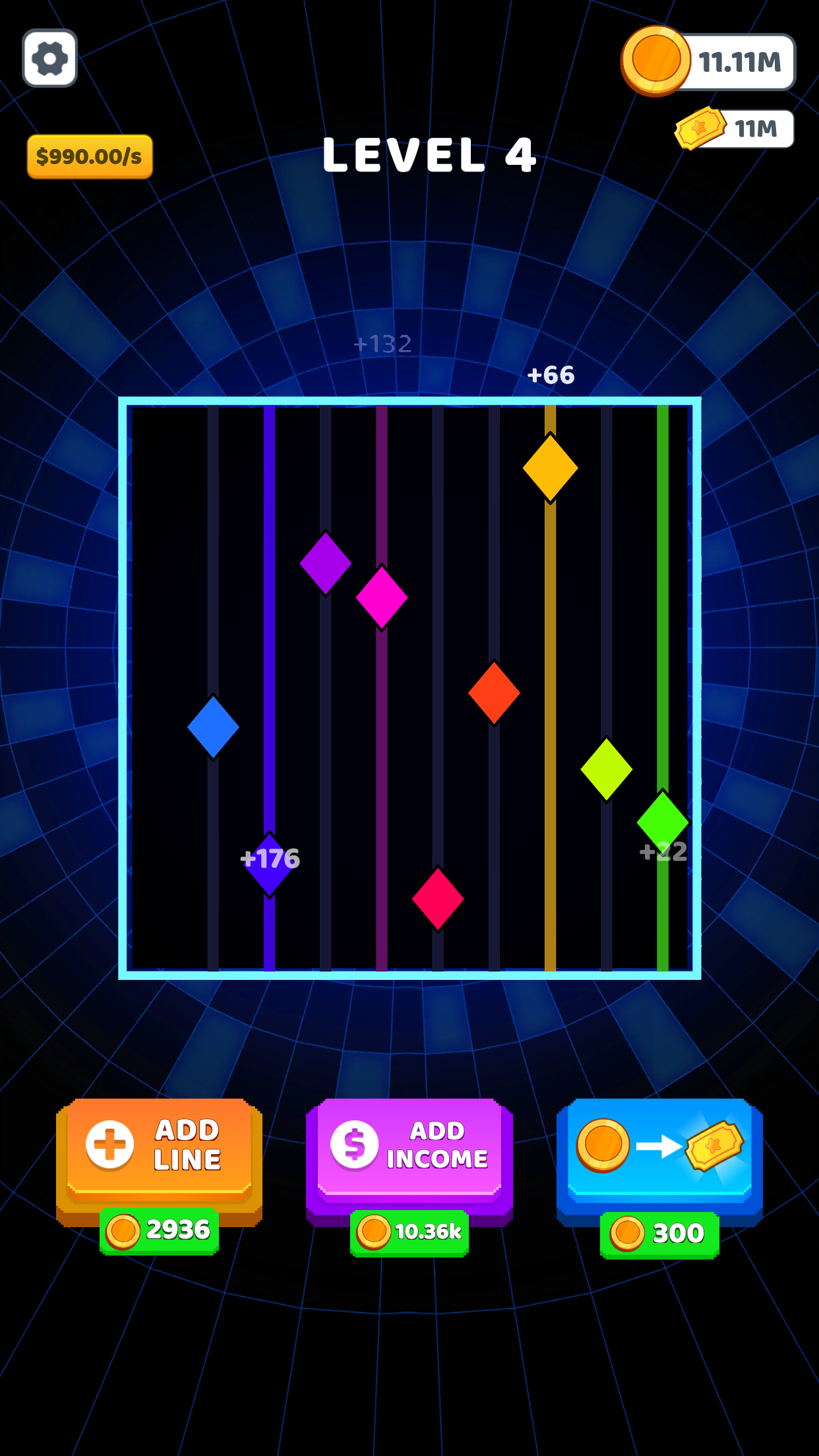اسکرین شات 4 بازی Bouncing Rainbow: Calm Clicker