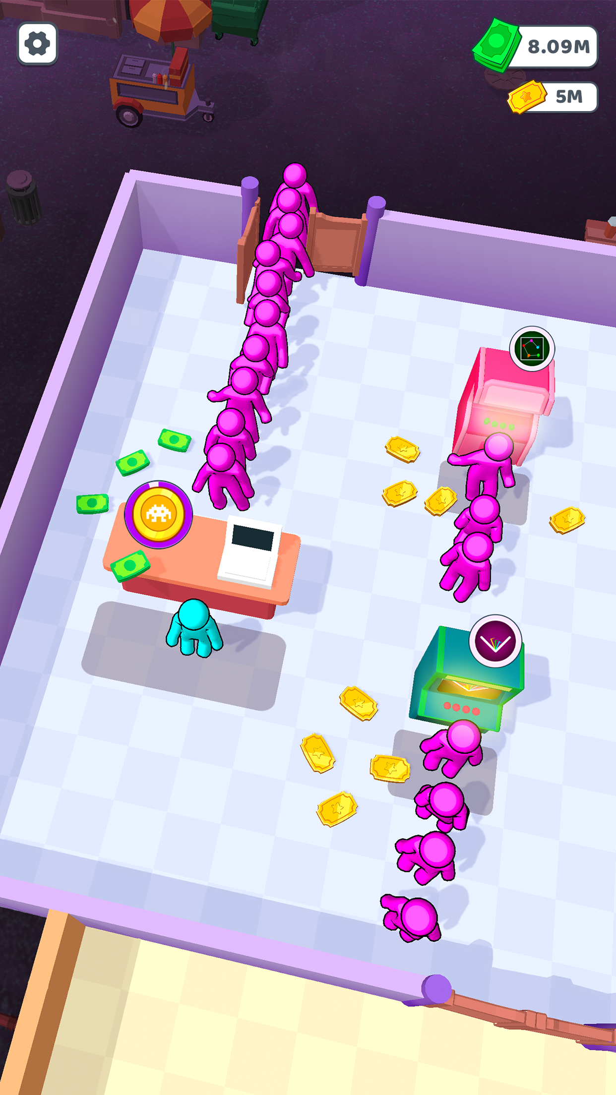 اسکرین شات 1 بازی Bouncing Rainbow: Calm Clicker