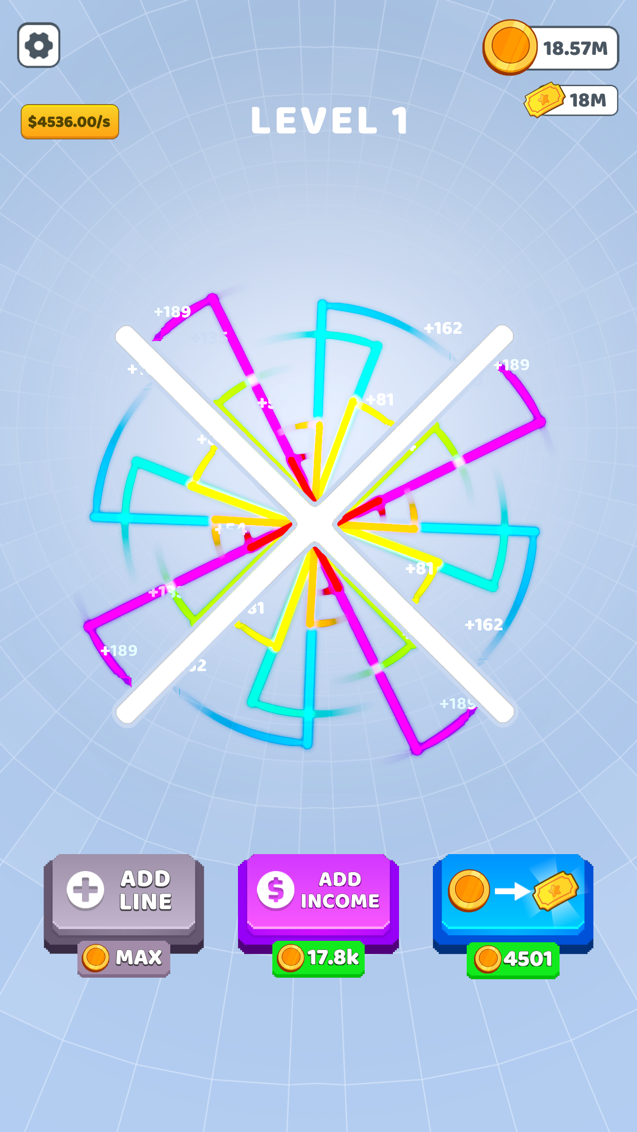 اسکرین شات 3 بازی Bouncing Rainbow: Calm Clicker