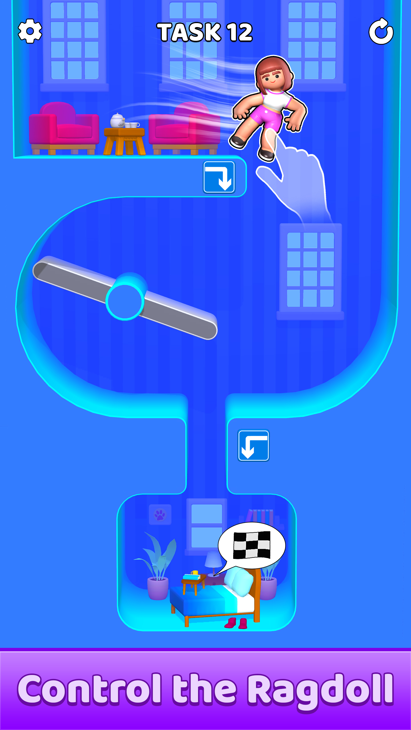 اسکرین شات 1 بازی Bouncy Ragdoll — Jump & Flip!