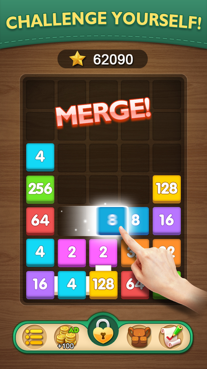 اسکرین شات 2 بازی Merge Puzzle - Number Games