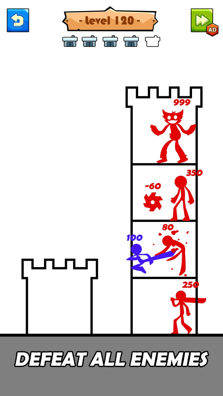 اسکرین شات 3 بازی Stick Hero: Tower Battle