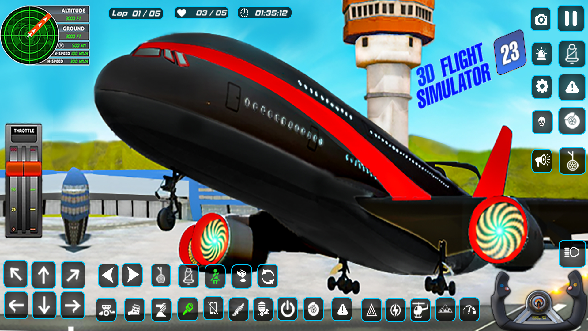 اسکرین شات 1 برنامه Flight Simulator 3D Plane Game
