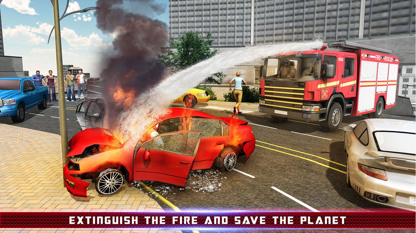 اسکرین شات 1 بازی Robot Fire Rescue: Truck Games