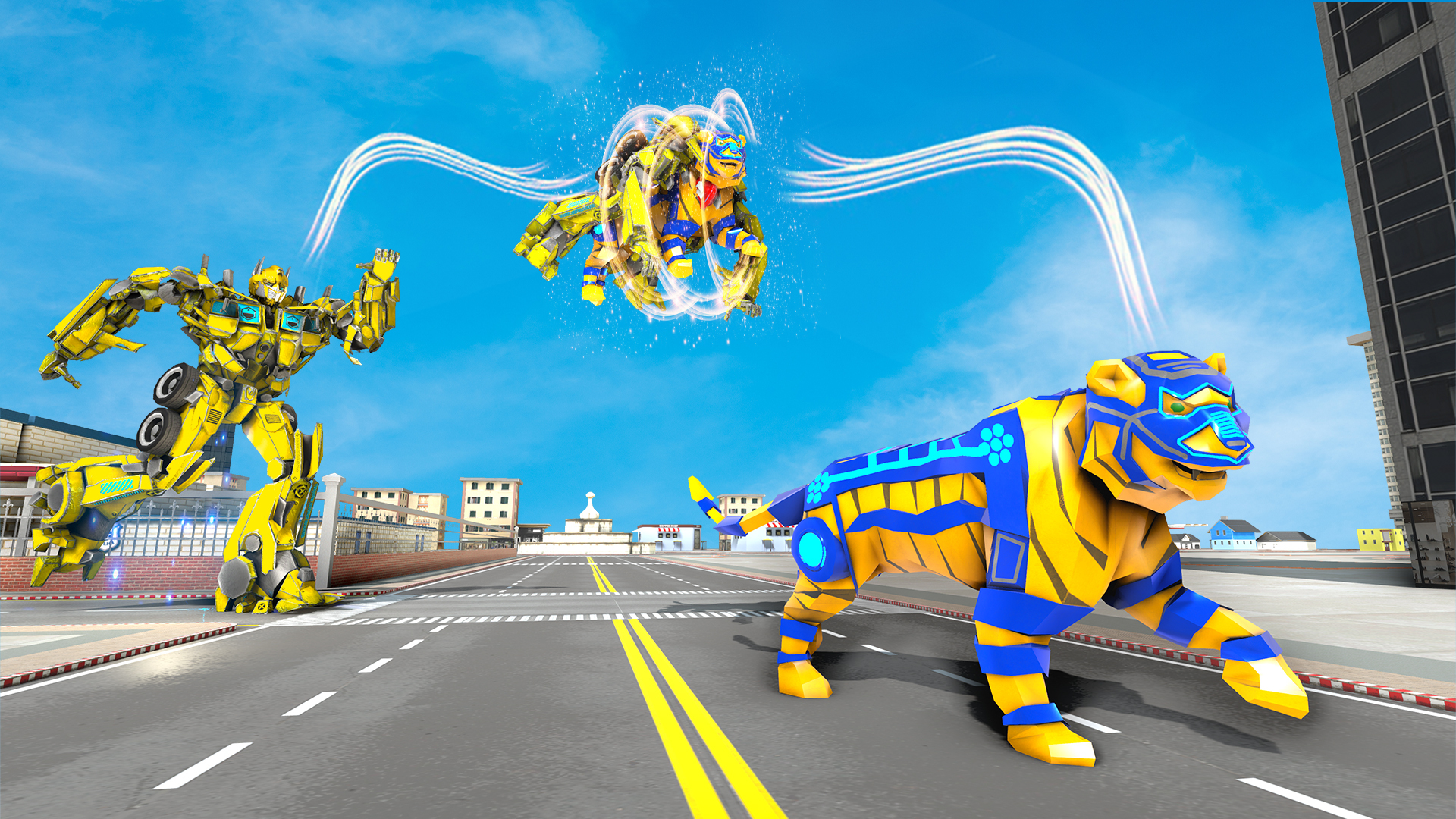 اسکرین شات 2 بازی Tiger Transform Robot Car Game