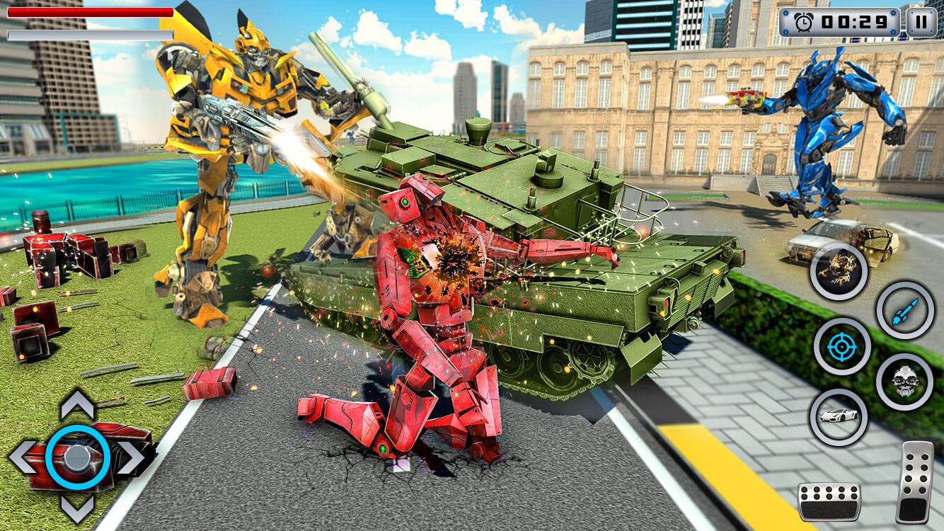 اسکرین شات 4 بازی Tiger Transform Robot Car Game