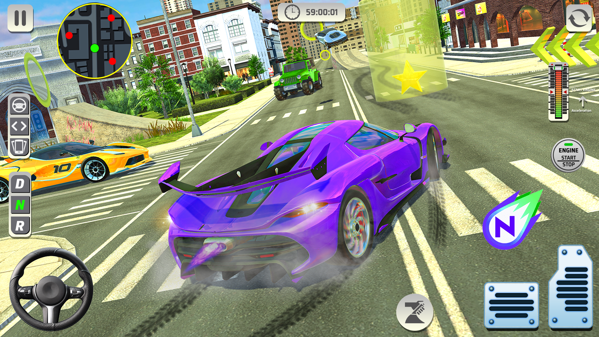 اسکرین شات 2 برنامه Car Race 3D - Race in Car Game