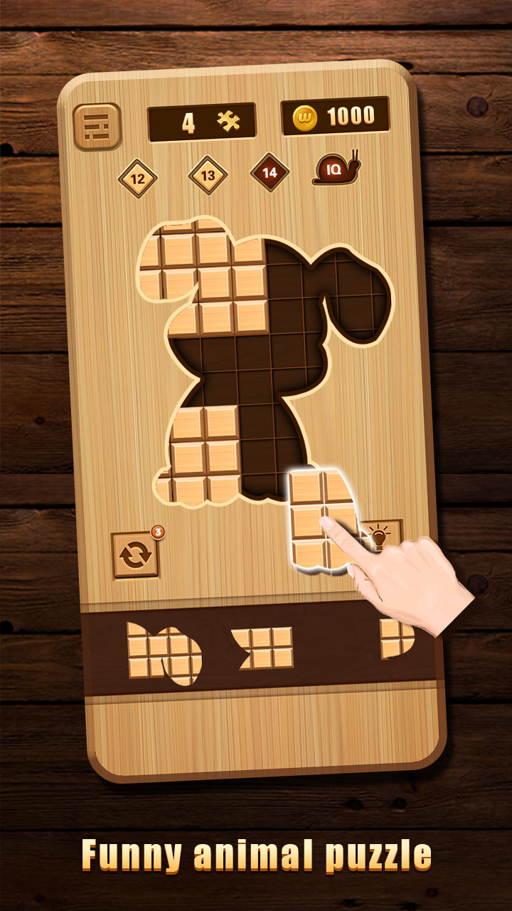 اسکرین شات 1 بازی Woody Block Brain Test