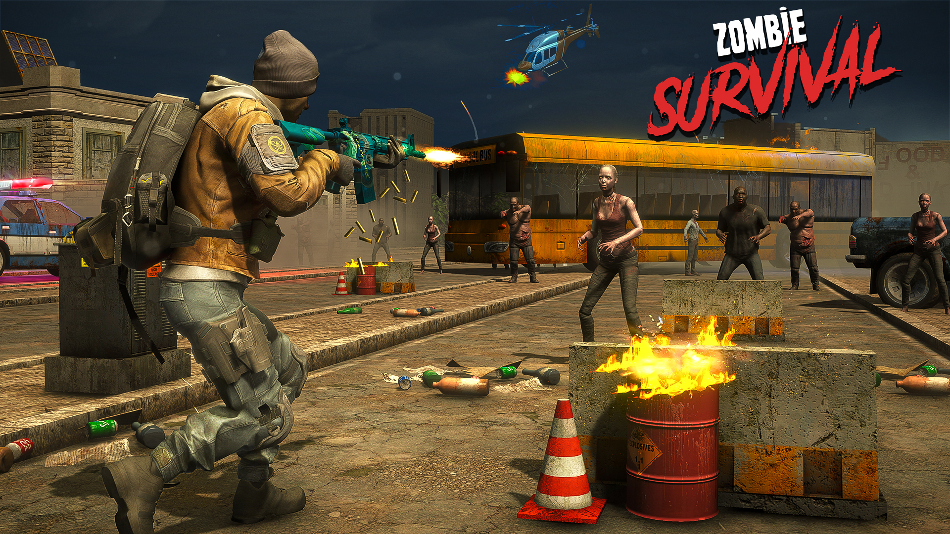 اسکرین شات 4 برنامه Real zombie hunter - Shooting
