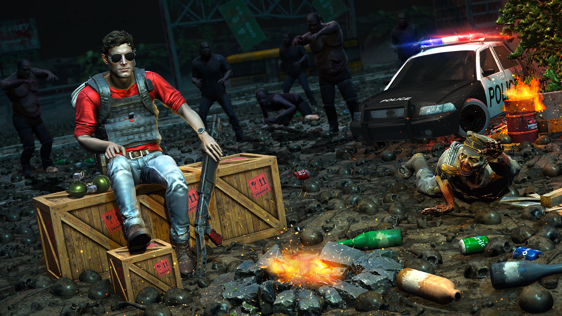 اسکرین شات 5 برنامه Real zombie hunter - Shooting