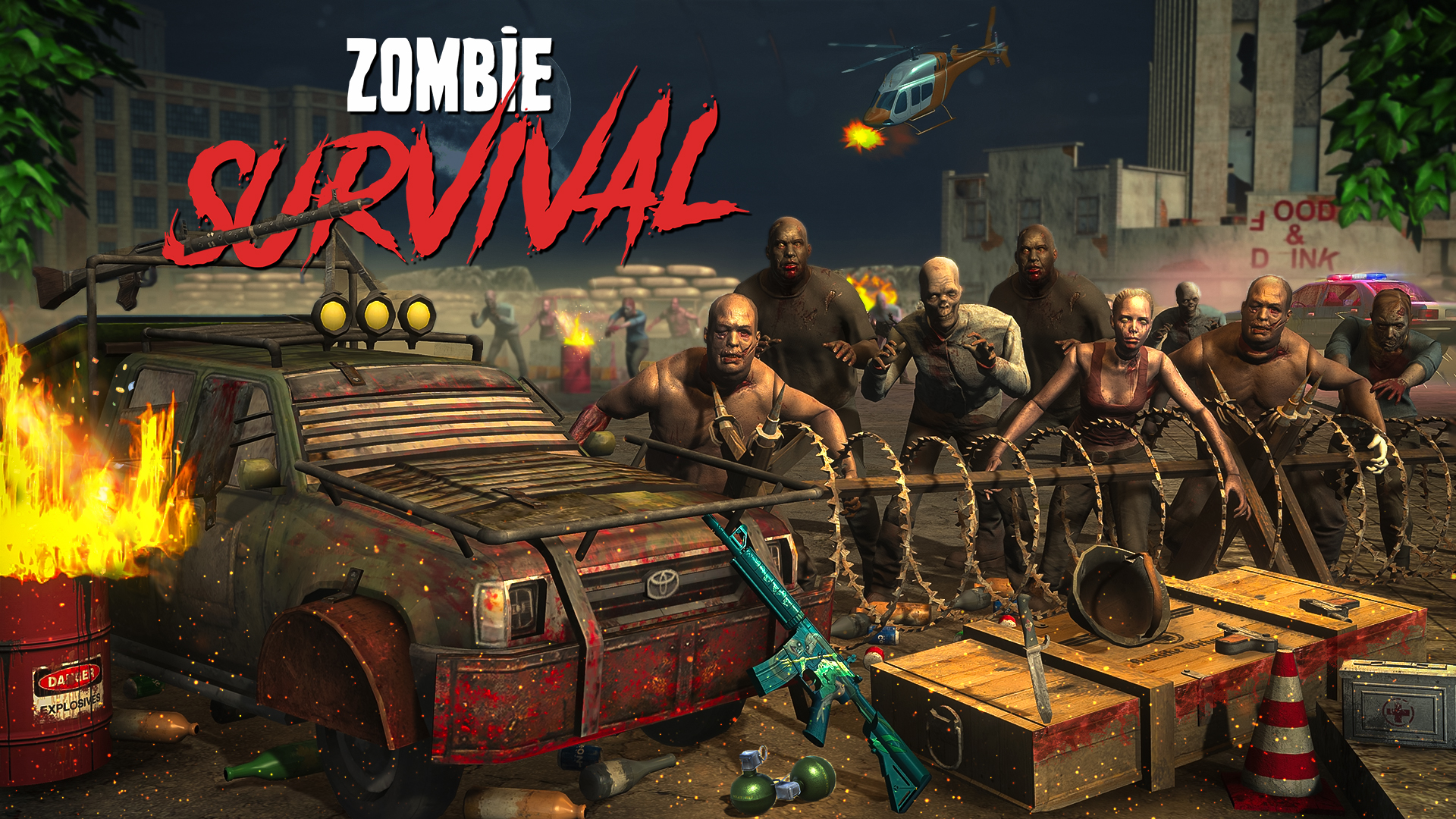 اسکرین شات 3 برنامه Real zombie hunter - Shooting