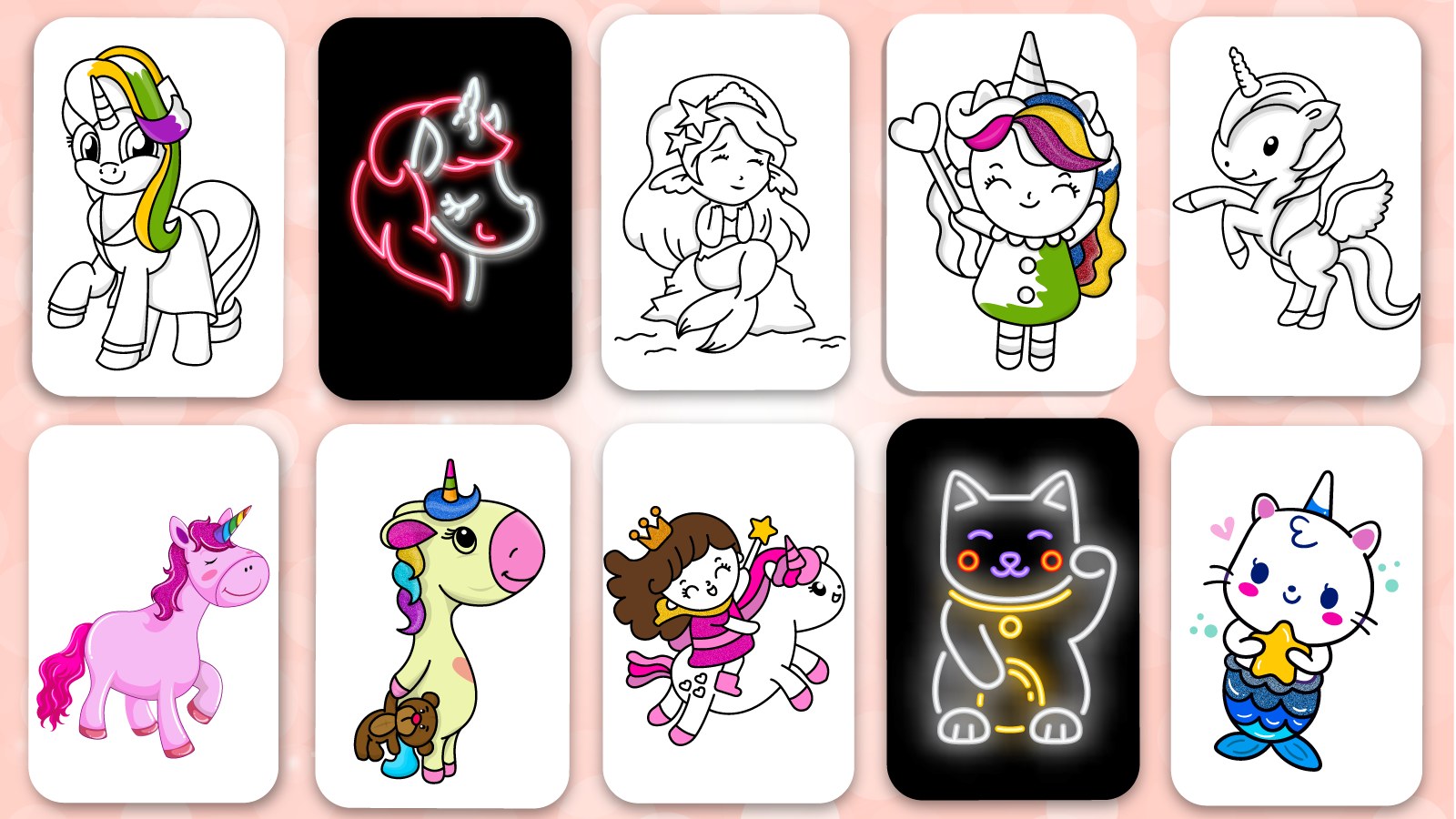 اسکرین شات 6 بازی Unicorn Coloring Girl Games