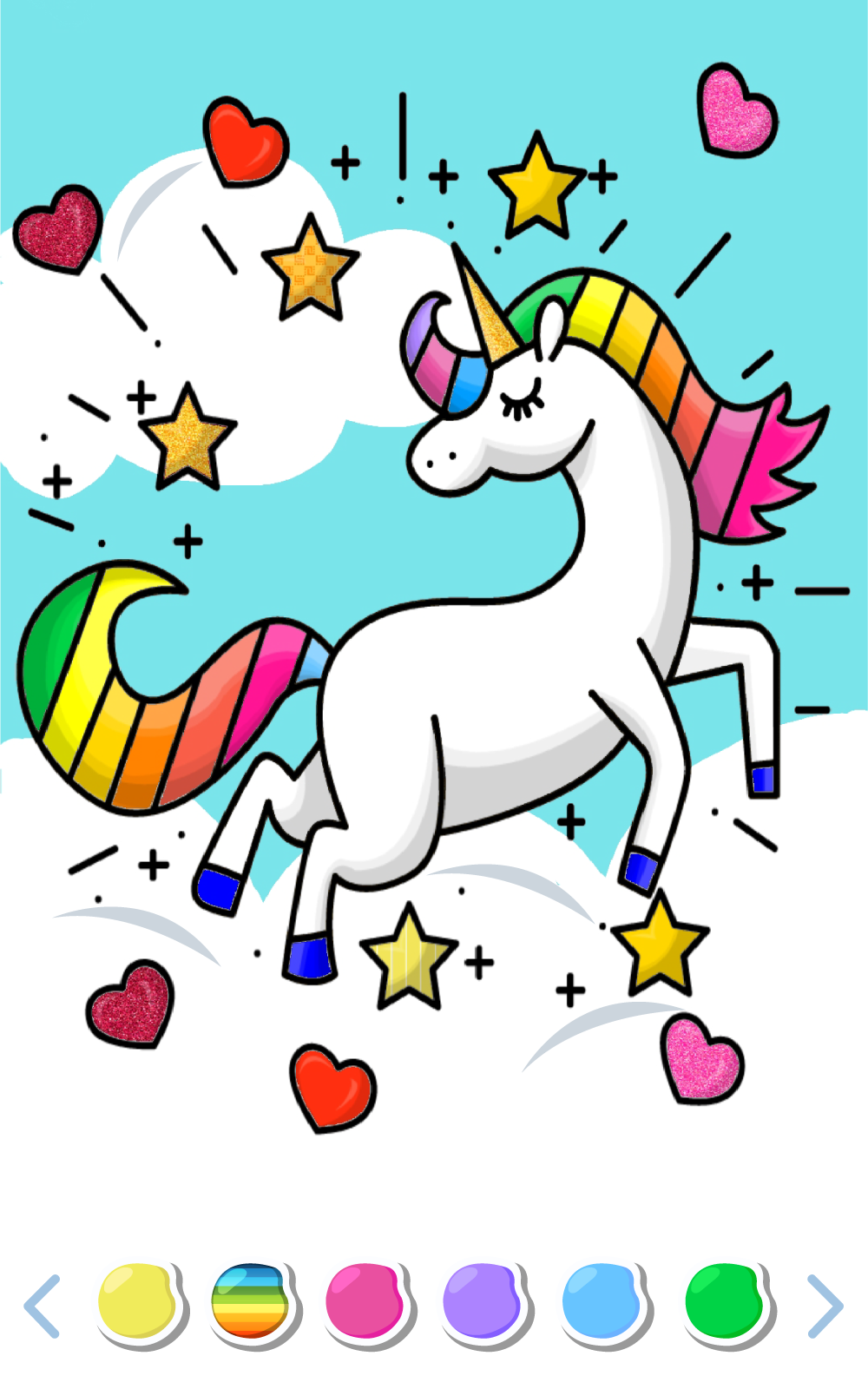 اسکرین شات 2 بازی Unicorn Coloring Girl Games