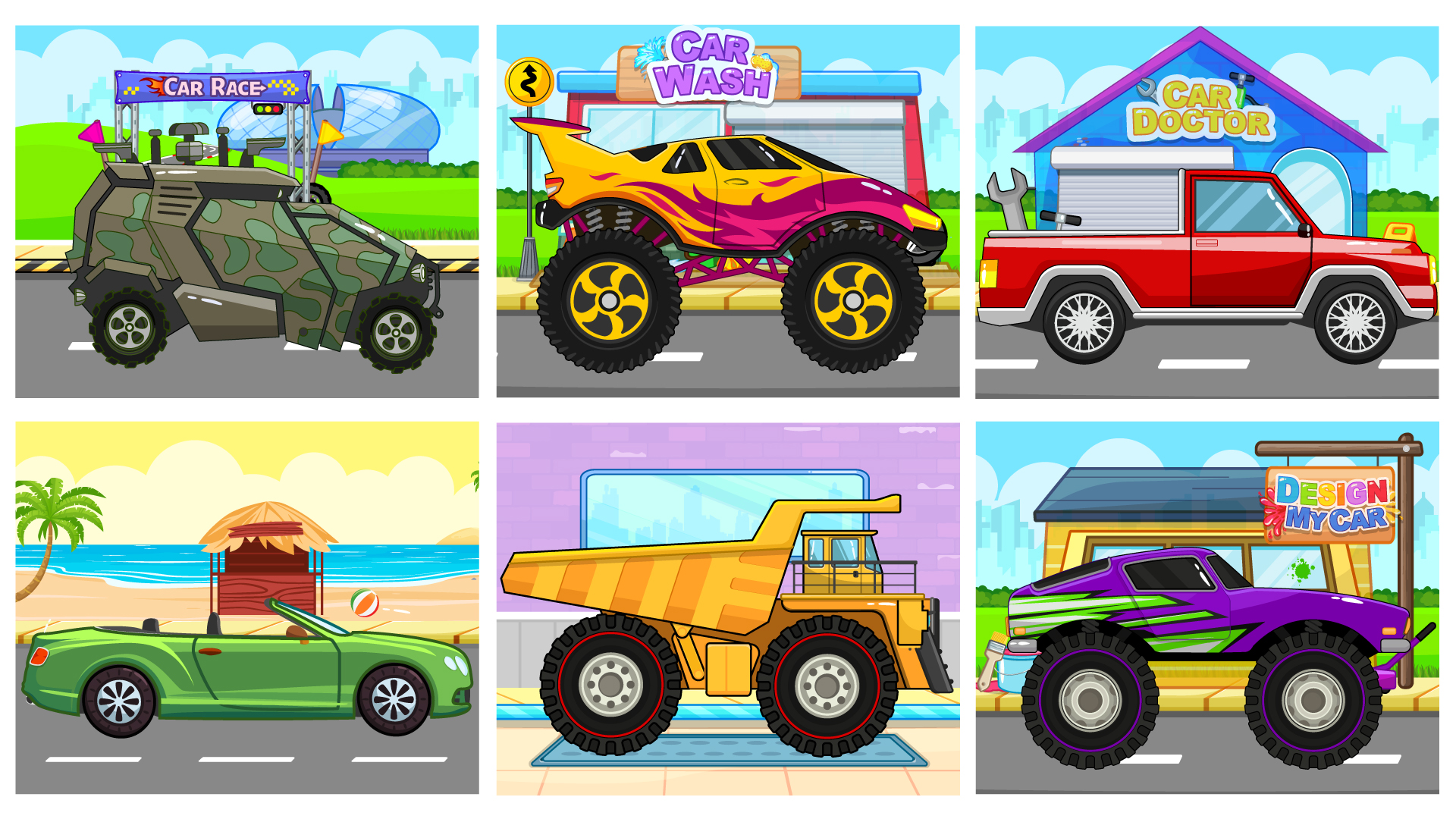 اسکرین شات 2 بازی Car Wash & Race Games for Kids