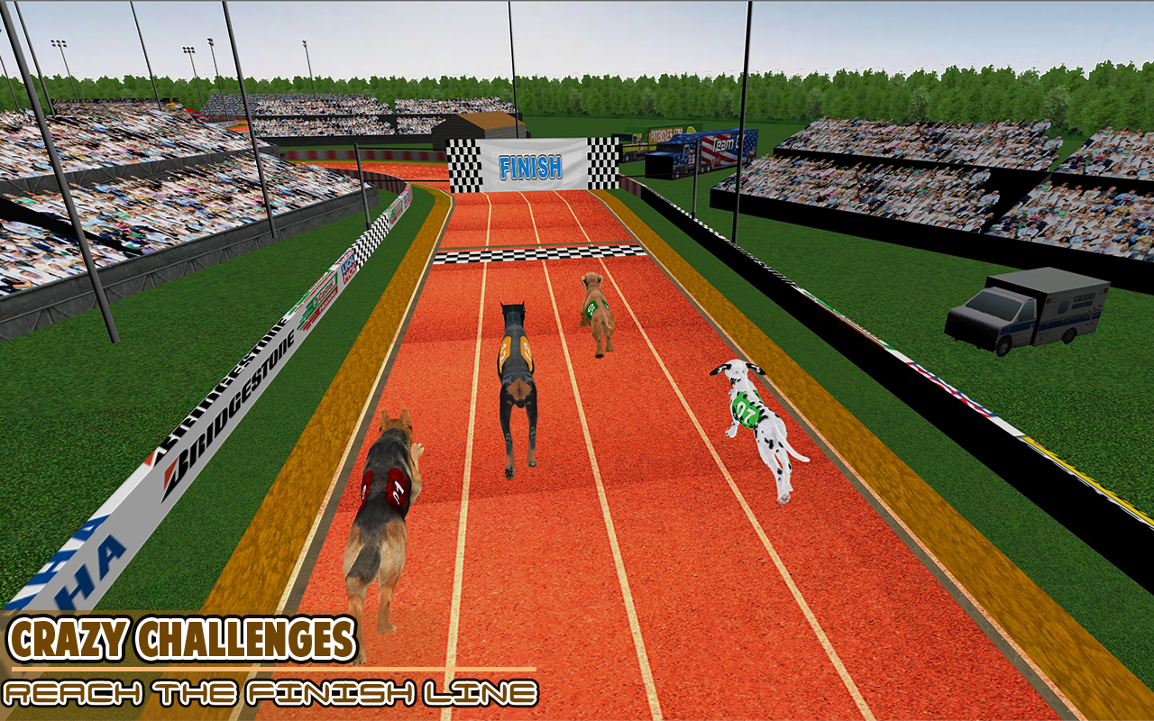 اسکرین شات 2 بازی Dog racing games - dog game 3d