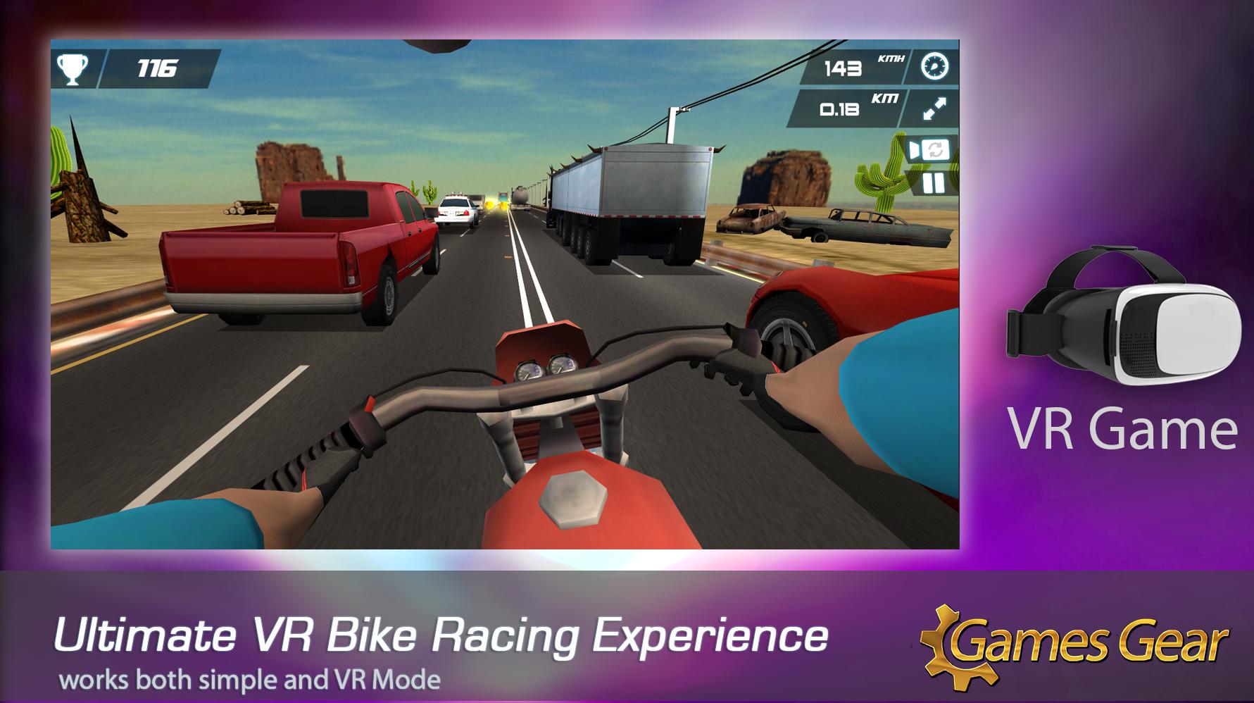 اسکرین شات 1 بازی VR Bike Racing Game - vr games