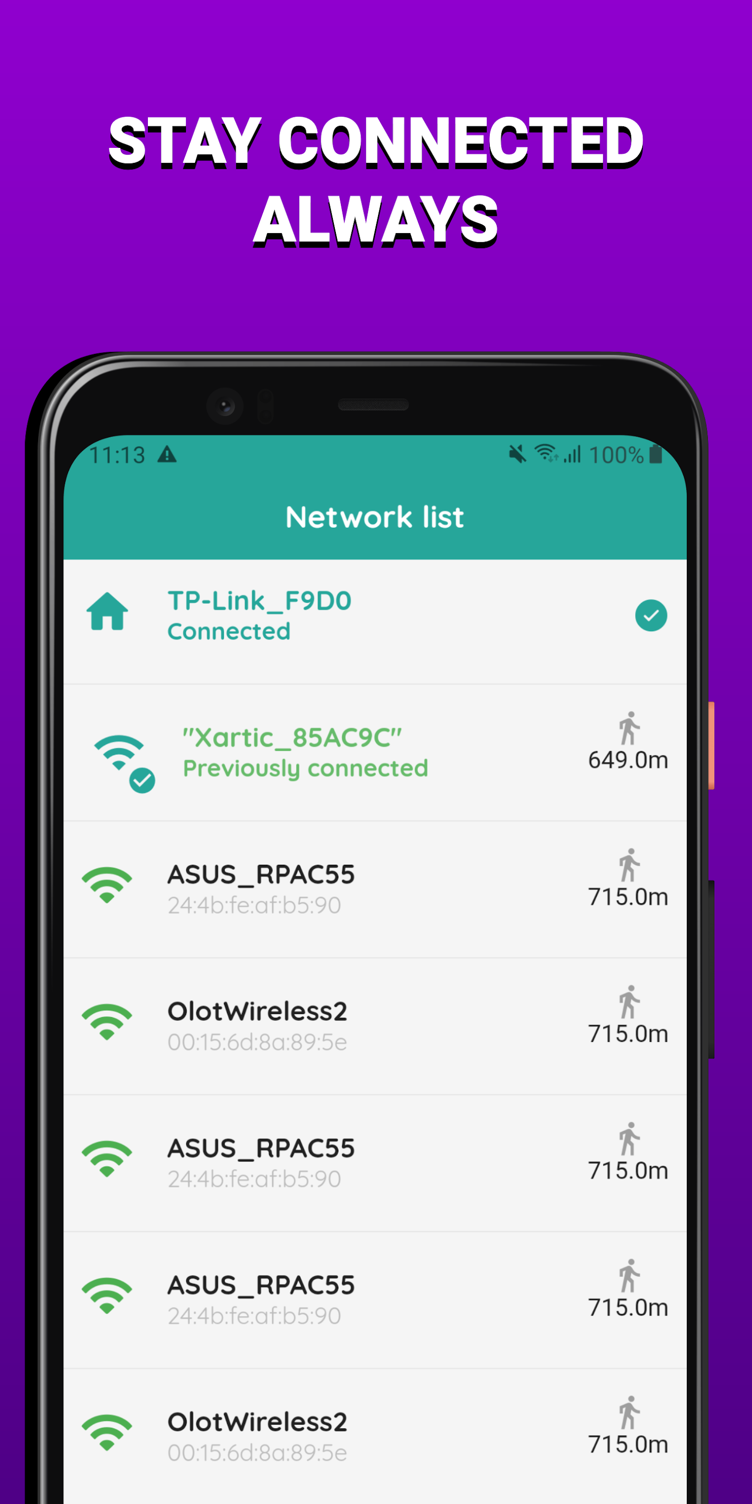 اسکرین شات 1 برنامه Wifi password connect