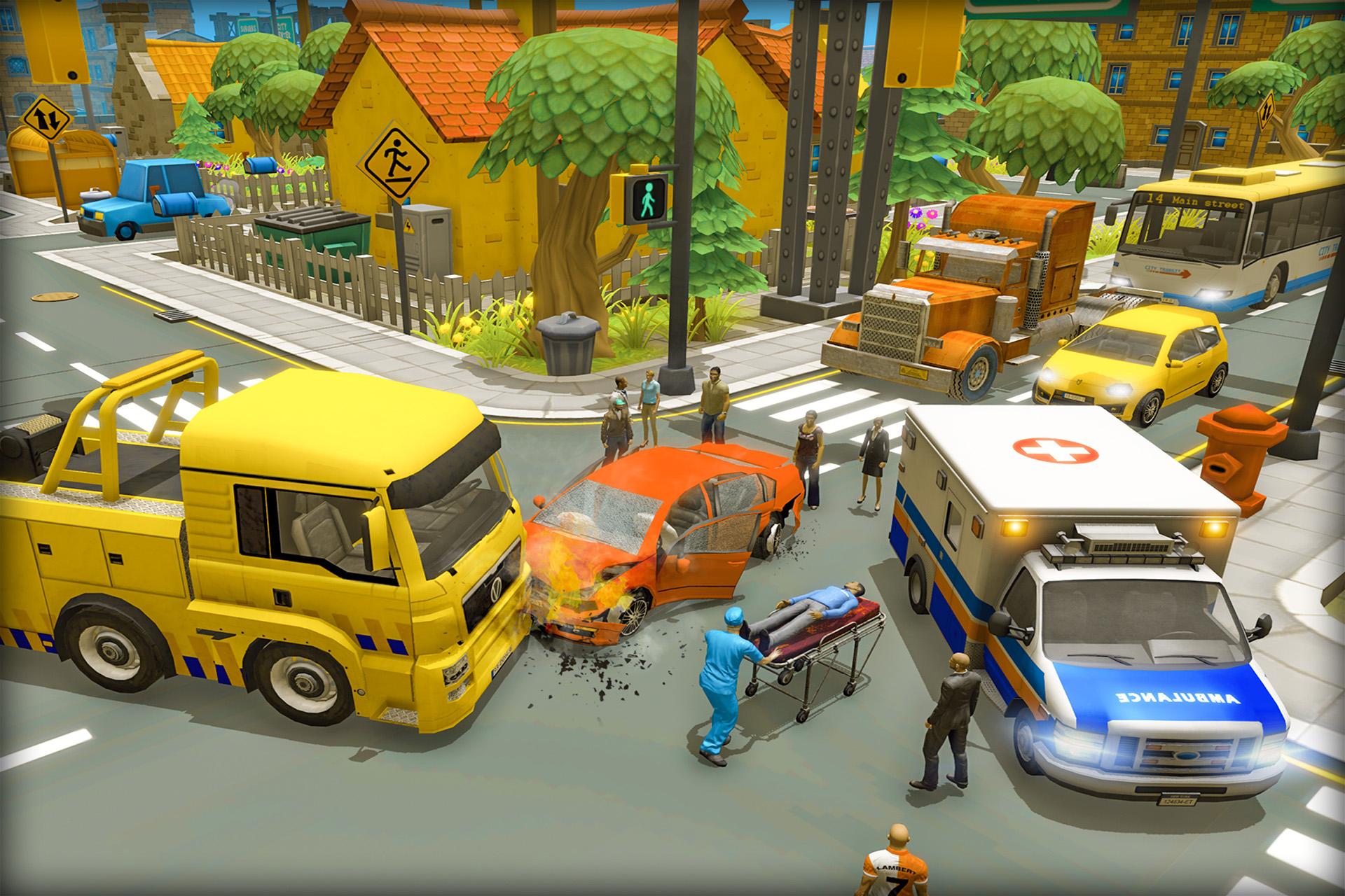 اسکرین شات 1 بازی Emergency Ambulance Rescue 911