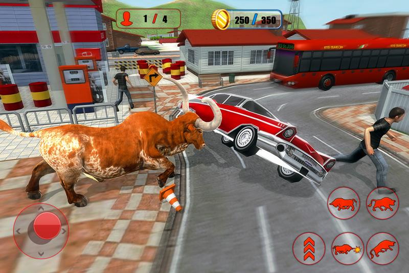 اسکرین شات 5 برنامه Angry Bull Game City Attack
