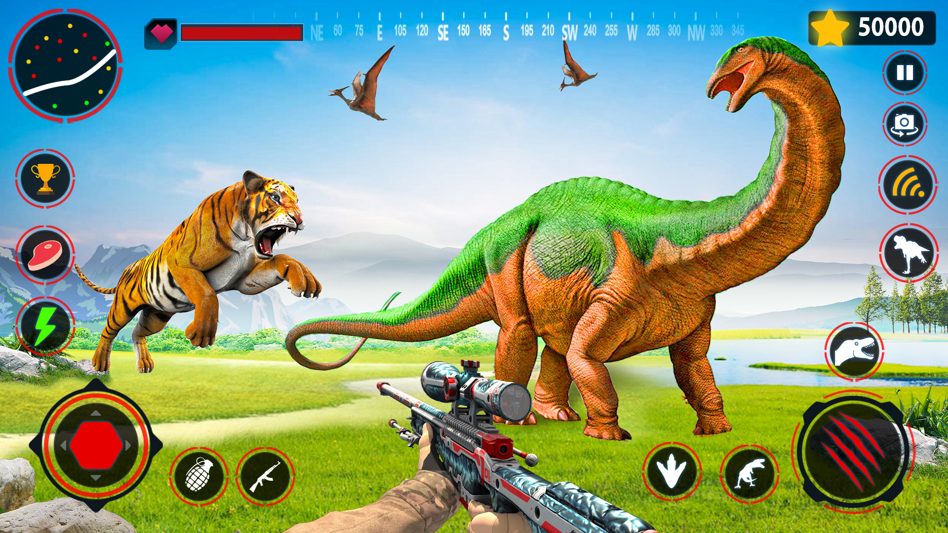 اسکرین شات 4 برنامه Dinosaur Hunting Survival Game