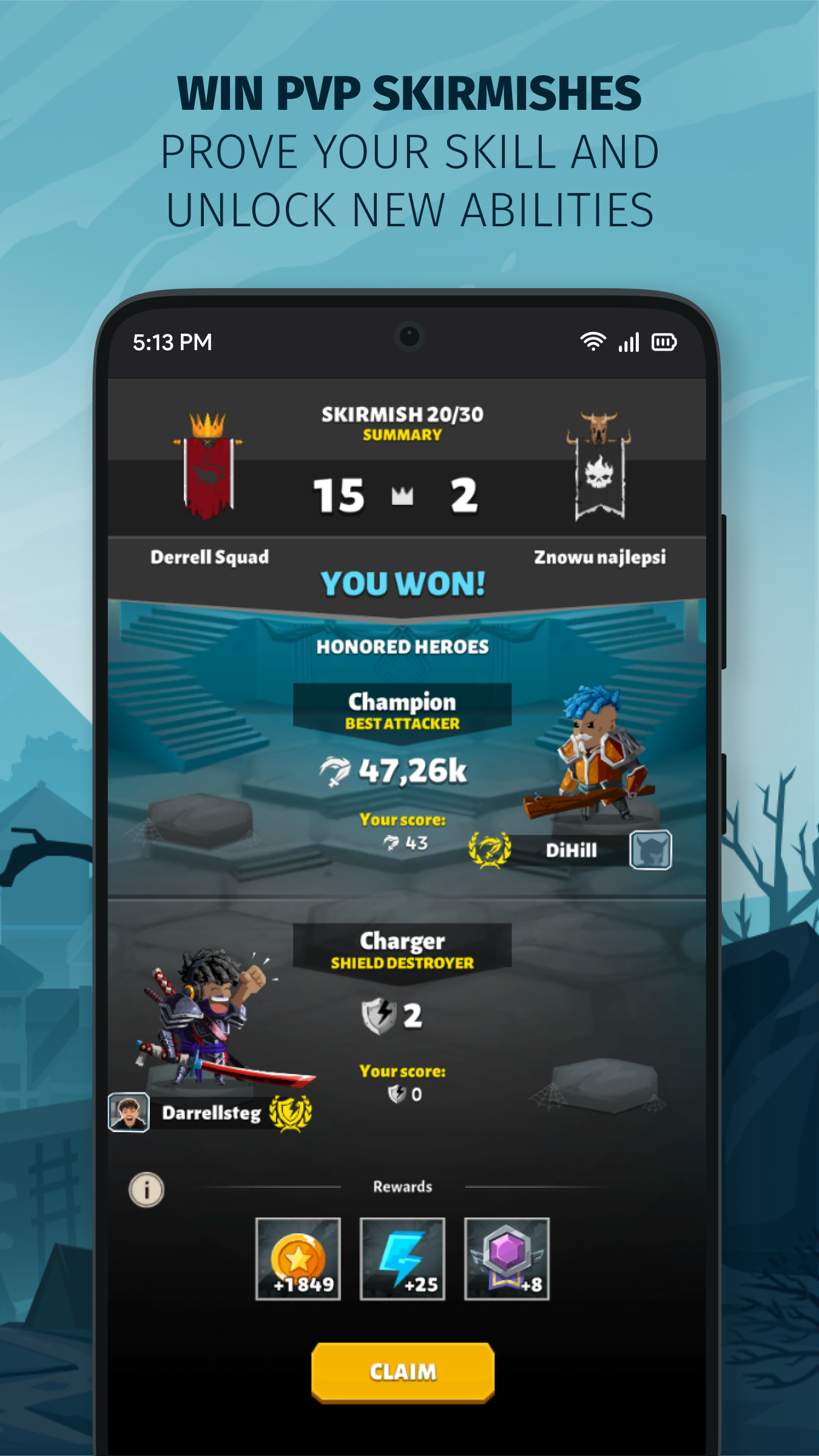 اسکرین شات 3 بازی Slash & Roll: Dice Heroes