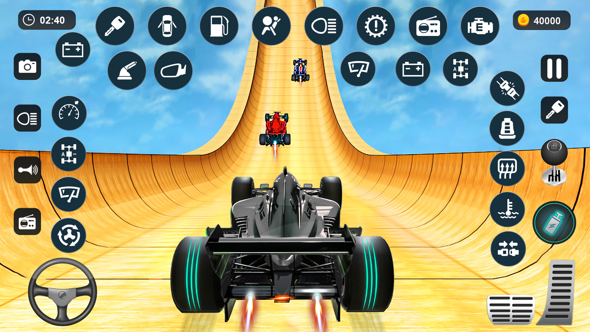 اسکرین شات 2 برنامه Formula Car Stunt - Car Games